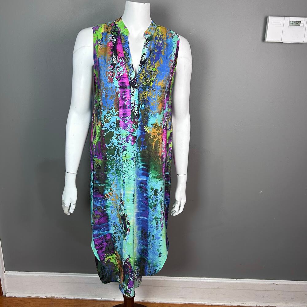 OTTE New York Dress Size S Ellen dress colorful‎ silk midi artsy